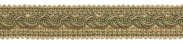 9 Yard Value Pack - Beige, Olive Green, Champagne Baroque Collection Gimp Braid 1-1/4 inch Style# 0125BG Color: WINTER MEADOW - 6939 (27 Ft / 8 Meters)