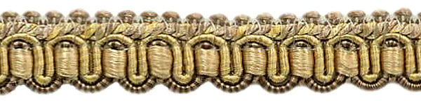 Light Olive Green, Light Gold 1/2 inch Imperial II Gimp Braid Style# 0050IG Color: WINTER PRAIRIE - 2935 (Sold by The Yard)