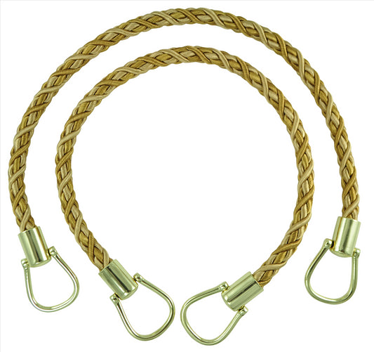Pair of Elegant Two Tone Gold Curtain & Drapery Rope Tiebacks, 18 inch Long, Approx. 1/2 inch Thick, Style# BRTBM Color# GOLD MEDLEY - 8633 - DecoPro