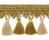 5 Yard Value Pack of Light Gold, Ivory 2 3/4 inch Imperial II Tassel Fringe Style# NT2502 Color: IVORY GOLD - 2523 (15 Ft / 4.5 Meters)
