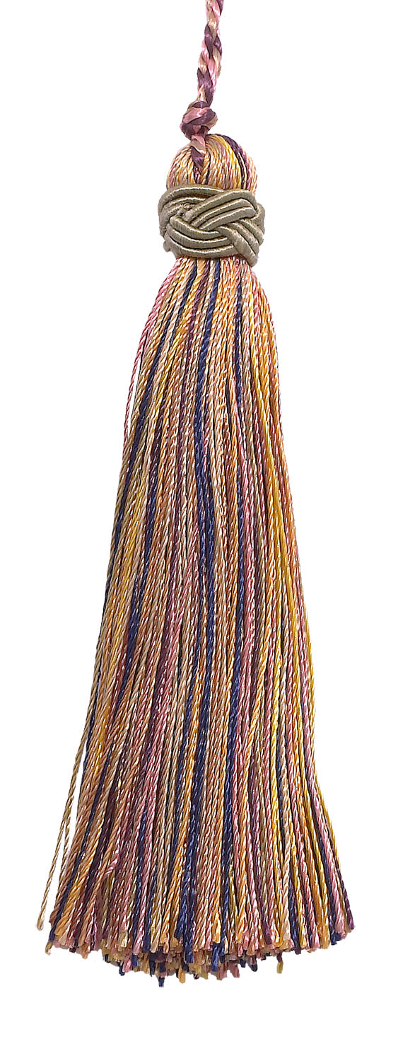 Set of 10 Decorative Dusty Rose,Olive Green, Eggplant 4 inch Tassel, Imperial II Collection Style# ITS Color: OLIVE ROSE - 1010 - DecoPro