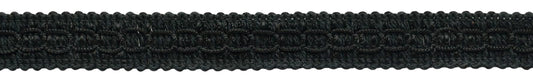 7/8 inch Graceful Black Gimp Braid / Style# 0078SGC Color: Midnight's Embrace - K9 / Sold by the Yard - DecoPro
