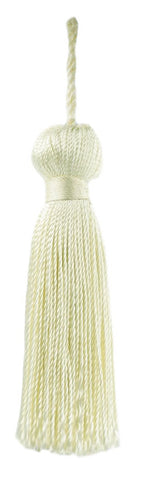 Petite Key Tassel / 3 inches long Tassel with 1 inch loop / Style# BT3 (11309) Color: Ivory / Ecru - A2
