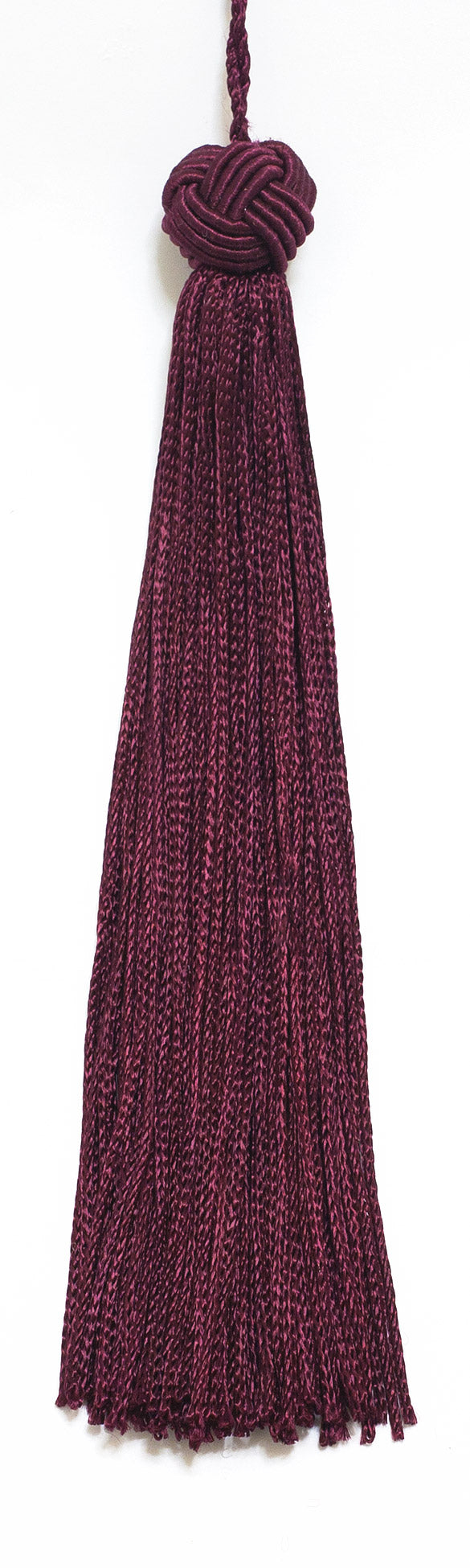 Set of 10 Ruby Woven Head Chainette Tassel, 5.5 Inch Long with 2 Inch Loop, Basic Trim Collection Style# BH055 Color: Ruby - E10 - DecoPro