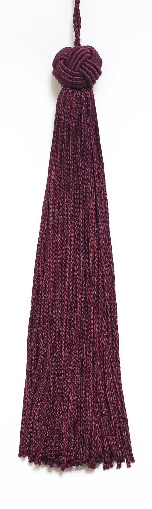 Set of 10 Ruby Woven Head Chainette Tassel, 5.5 Inch Long with 2 Inch Loop, Basic Trim Collection Style# BH055 Color: Ruby - E10 - DecoPro