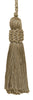 Set of 10 Sandstone Light Beige Crown Head Chainette Tassel, 3 Inch Long with 1.5 Inch Loop, Basic Trim Collection Style# CT03 Color: A10