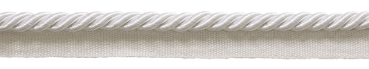 10 Yard Value Pack of Medium 5/16 inch Basic Trim Lip Cord Style# 0516S Color: WHITE - A1 (30 Ft / 9.1 Meters) - DecoPro