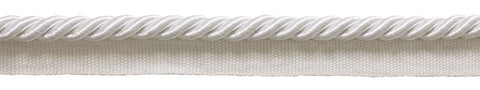 10 Yard Value Pack of Medium 5/16 inch Basic Trim Lip Cord Style# 0516S Color: WHITE - A1 (30 Ft / 9.1 Meters)