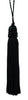 Set of 10 Black Crown Head Chainette Tassel, 4 Inch Long with 2 Inch Loop, Basic Trim Collection Style# CT04 Color: Black - K9