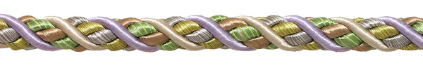 Large Lilac Gold Baroque Collection 7/16 inch Decorative Cord Without Lip Style# 716BNL Color: WINTER LILAC - 8426 (Sold by The Yard)