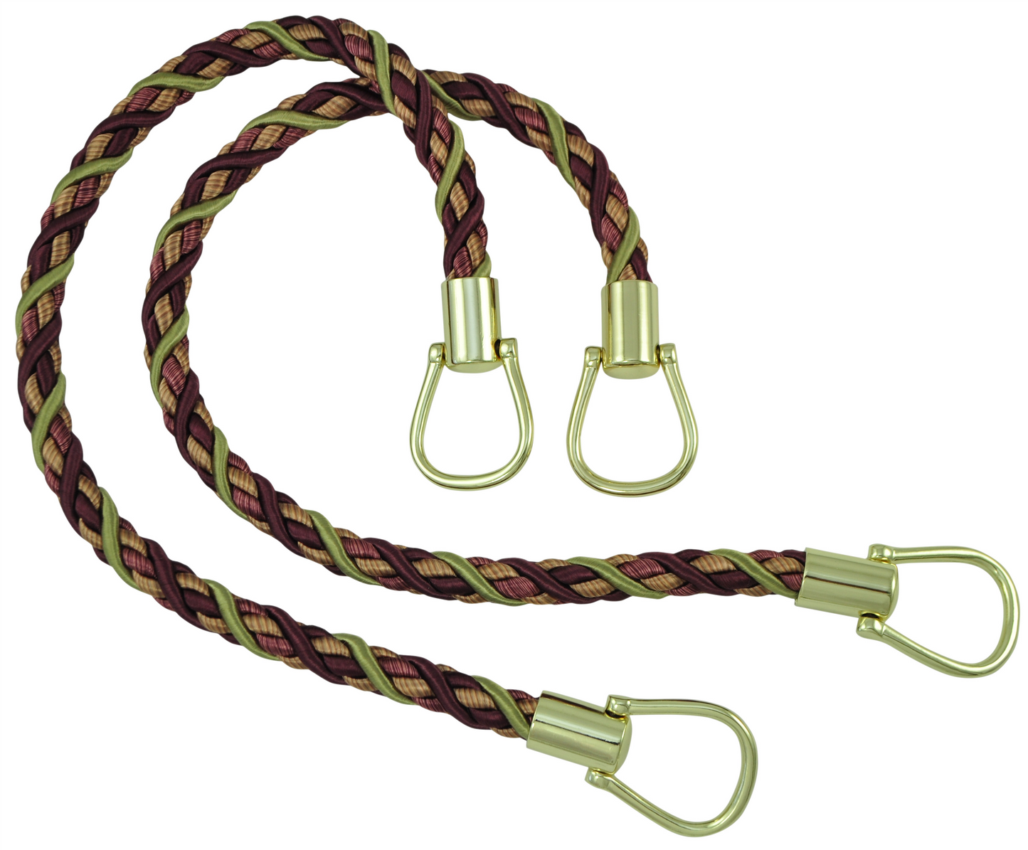 Pair of Elegant PLUM OLIVE GREEN Curtain & Drapery Rope Tiebacks, 18 inch Long, Approx. 1/2 inch Thick, Style# BRTBM Color# PLUM OLIVE - 7346 - DecoPro