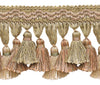 5 Yard Value Pack of Light Peach, Olive Green, Beige 3 3/4 inch Imperial II Tassel Fringe Style# TFI2 Color: PRAIRIE PEACH - 3853 (15 Ft / 4.5 Meters)