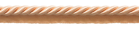10 Yard Pack of Large 3/8 inch Basic Trim Lip Cord, Style# 0038S Color: SALMON - E16