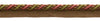 12 Yard Value Pack / Medium Green, Brown, Red 1/4 inch Alexander Collection Lip Cord / Style# 0025AXPK, Color: Cocoa Coral - LX08 (36 Ft / 11M)