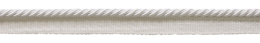 Small 3/16 inch White with a slight Silvery Sheen, Basic Trim Lip Cord, Sold by The Yard , Style# 0316S Color: WHITE - A1 - DecoPro