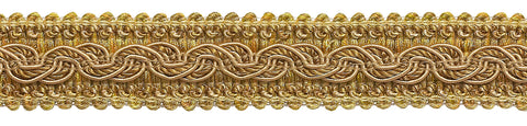 10 Yard Value Pack - Two Tone Gold Baroque Collection Gimp Braid 1-1/4 inch Style# 0125BG Color: GOLD MEDLEY - 8633 (30 Ft / 9.5 Meters)