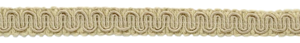 1/2 inch Sandstone Light Beige Basic Trim Decorative Scroll Gimp Braid / Style# 0050SGC Color: A10, Sold by the Yard - DecoPro