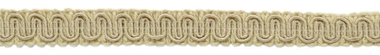 1/2 inch Sandstone Light Beige Basic Trim Decorative Scroll Gimp Braid / Style# 0050SGC Color: A10, Sold by the Yard - DecoPro