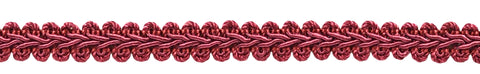 10 Yard Value Pack of 1/2 inch Cranberry Basic Trim French Gimp Braid, Style# FGS Color: Deep Red - E11 (30 Ft / 9.1 Meters)