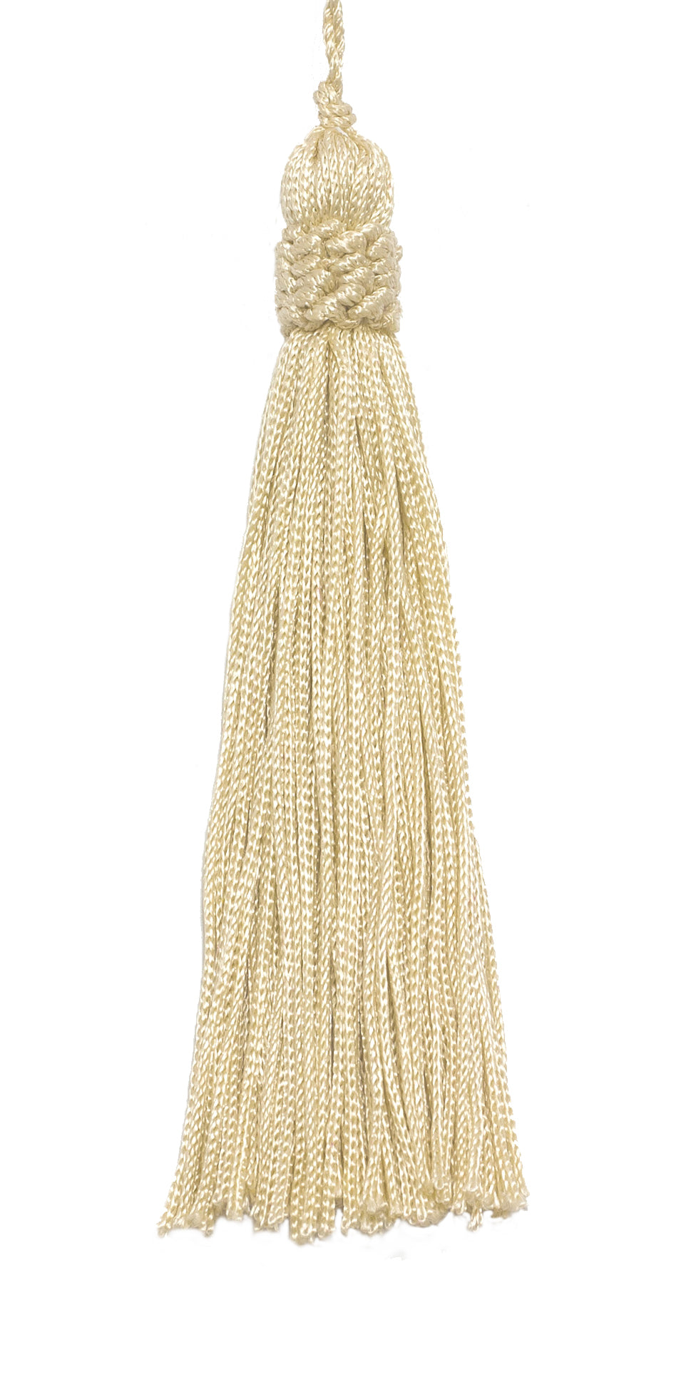 Set of 10 Cream Color Crown Head Chainette Tassel, 5.5 Inch Long with 1 Inch Loop, Basic Trim Collection Style# CT055 Color: Cream / Ivory - A2 - DecoPro