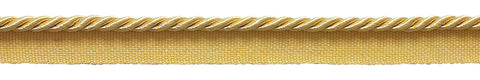 Small 3/16 inch Light Gold, Basic Trim Lip Cord, Sold by The Yard , Style# 0316S Color: Light GOLD - B7