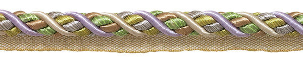 Large Lilac Gold Baroque Collection 7/16 inch Cord W/Lip Style# 0716BL Color: WINTER LILAC - 8426 (Sold by The Yard)
