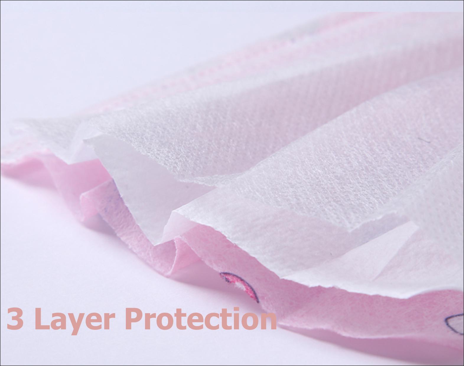 100 Pack of Children Size Disposable Mask €“ Pink - DecoPro