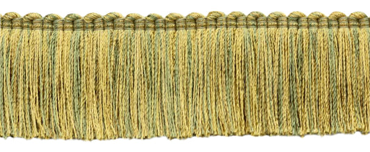 Chamgagne Gold, Maize, Green Mist Duke Collection Brush Fringe Trim / Thick, Luxuriant 2 - DecoPro