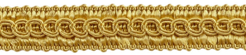 1/2 inch Basic Trim Decorative Gimp Braid, Style# 0050SG Color: LIGHT GOLD - B7, Sold By the Yard
