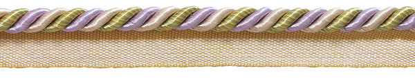 10 Yard Value Pack Medium Lilac Gold Baroque Collection 5/16 inch Cord with Lip Style# 0516BL Color: WINTER LILAC - 8426 (30 Ft / 9 Meters)