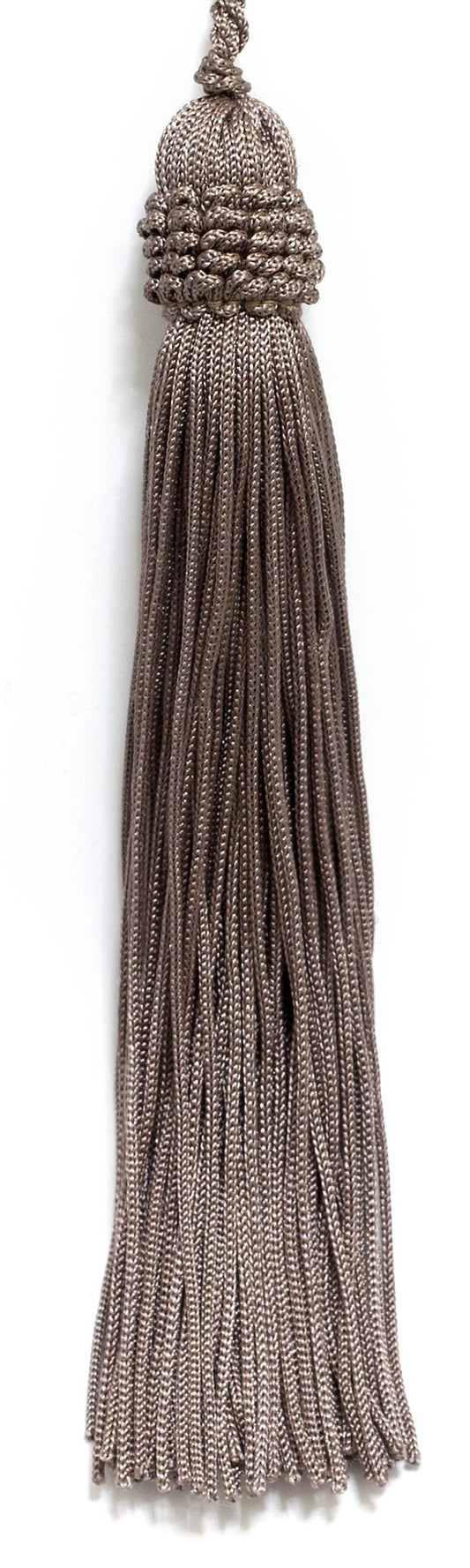 Set of 10 Taupe Crown Head Chainette Tassel, 5.5 Inch Long with 1 Inch Loop, Basic Trim Collection Style# CT055 Color: Taupe - B6 - DecoPro