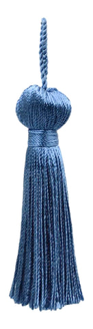 Petite Key Tassel / 3 inches long Tassel with 1 inch loop / Style# BT3 (11309) Color: French Blue - M45