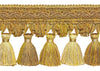 5 Yard Value Pack of Two Tone Gold 4 inch Baroque Tassel Fringe Style# TFB1 Color: GOLD MEDLEY - 8633 (15 Ft / 4.5M)