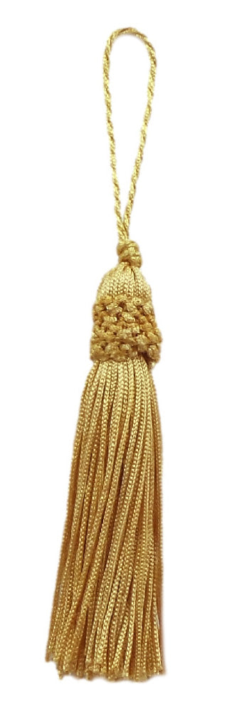 Set of 10 Gold Crown Head Chainette Tassel, 3 Inch Long with 2 Inch Loop, Basic Trim Collection Style# CT03 Color: Gold - C4 - DecoPro