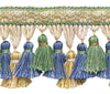 5 Yard Value Pack of Green, Gold, Blue 3 3/4 inch Imperial II Tassel Fringe Style# TFI2 Color: MOUNTAIN SPRING - 4668 (15 Ft / 4.5 Meters)