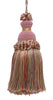 Decorative 5 inch Key Tassel, Dusty Rose, Pastel Green, Light Gold Imperial II Collection Style# IKTJ Color: ROSE GARDEN - 3549