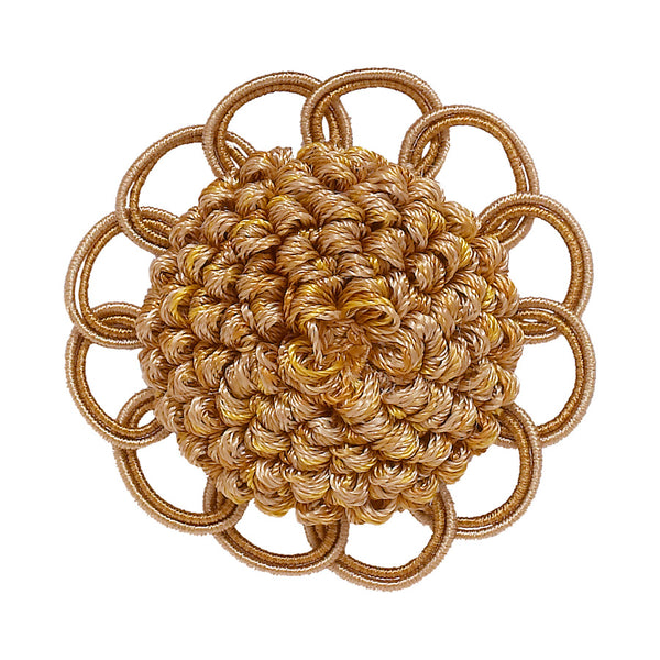 Decorative Rosette 2.5 inch , Two Tone Gold / Baroque Collection Style# BR Color: GOLD MEDLEY - 8633