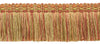 5 Yard Value Pack of Veranda Collection 3 inch Brush Fringe Trim / Copper, Brown, Oak Brown / Style#: 0300VB / Color: Rustic - VNT9 (15 ft/4.6 M)